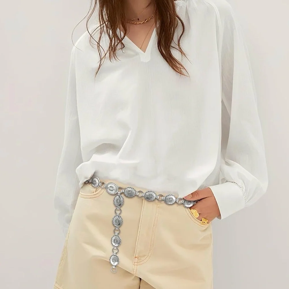 Tassel Chain Coin Belts Metal Waist Chains Belt Women Casual Fashion Accessories